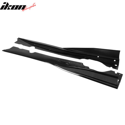 2020-2025 Chevy Corvette C8 IKON V1 A Style Gloss Black Side Skirts PP
