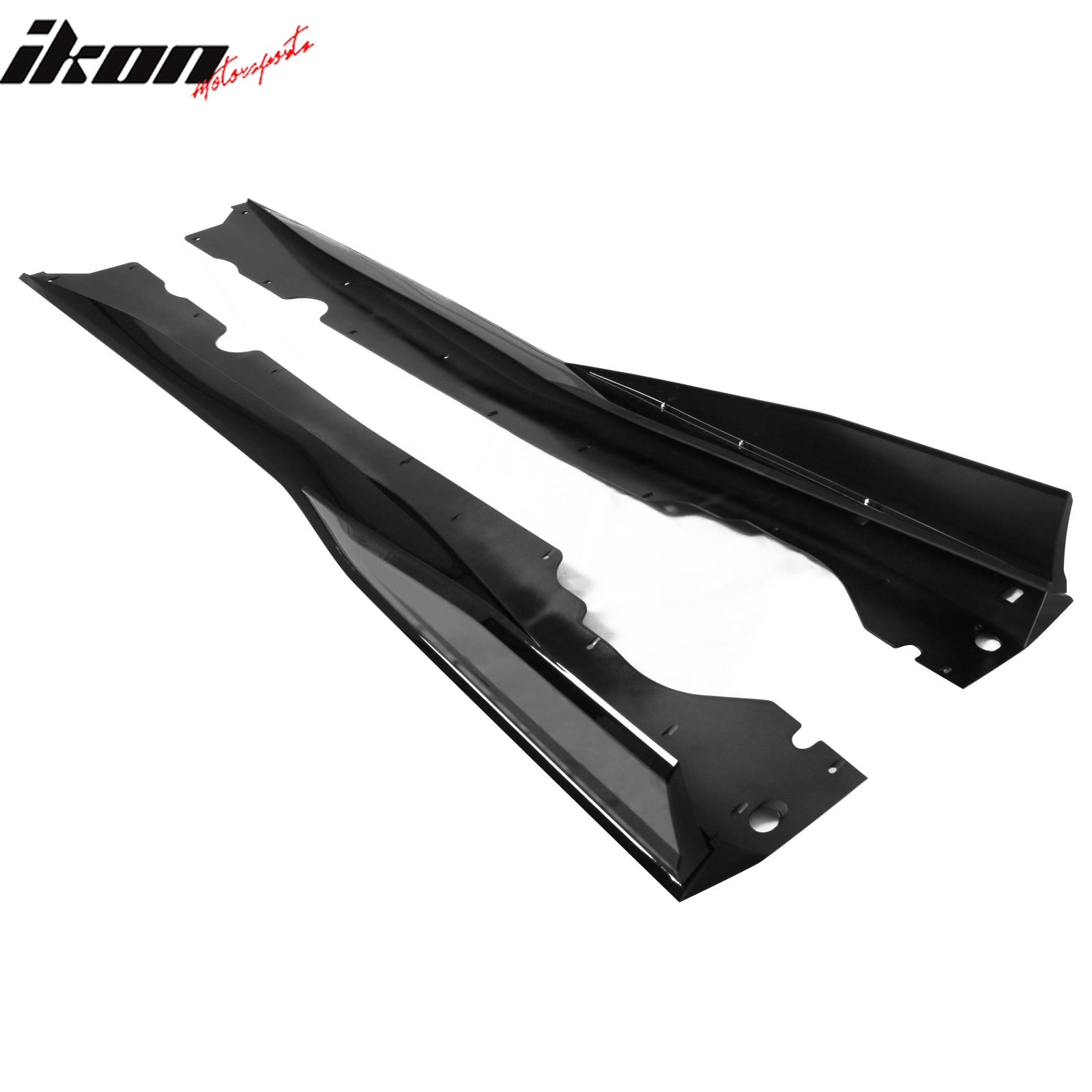 2020-2025 Chevy Corvette C8 IKON V1 A Style Gloss Black Side Skirts PP