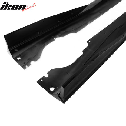 2020-2025 Chevy Corvette C8 IKON V1 A Style Gloss Black Side Skirts PP