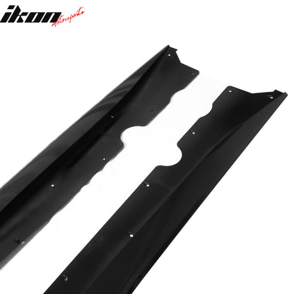 2020-2025 Chevy Corvette C8 IKON V1 A Style Gloss Black Side Skirts PP