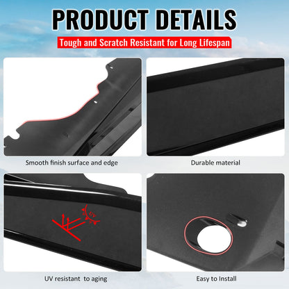 2020-2025 Chevy Corvette C8 IKON V1 B Style Gloss Black Side Skirts PP
