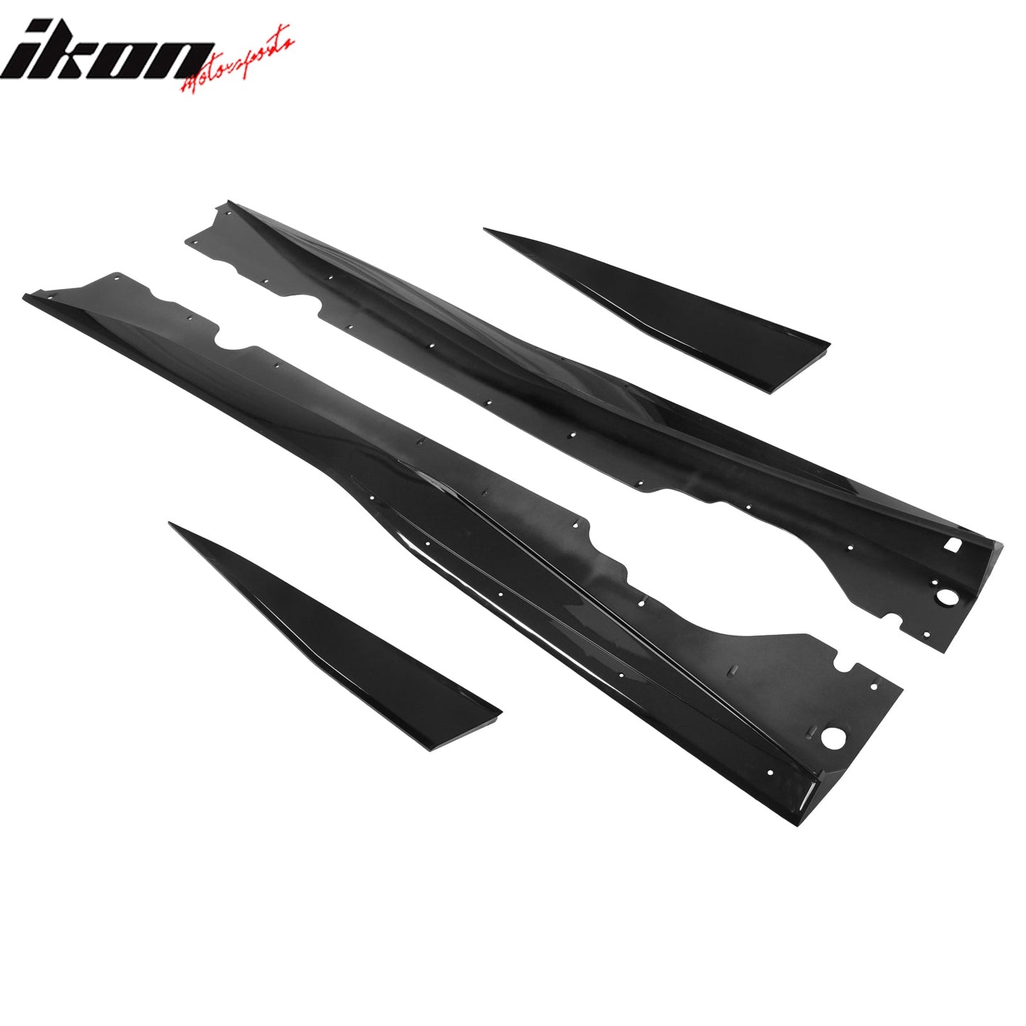 2020-2025 Chevy Corvette C8 IKON V1 B Style Gloss Black Side Skirts PP