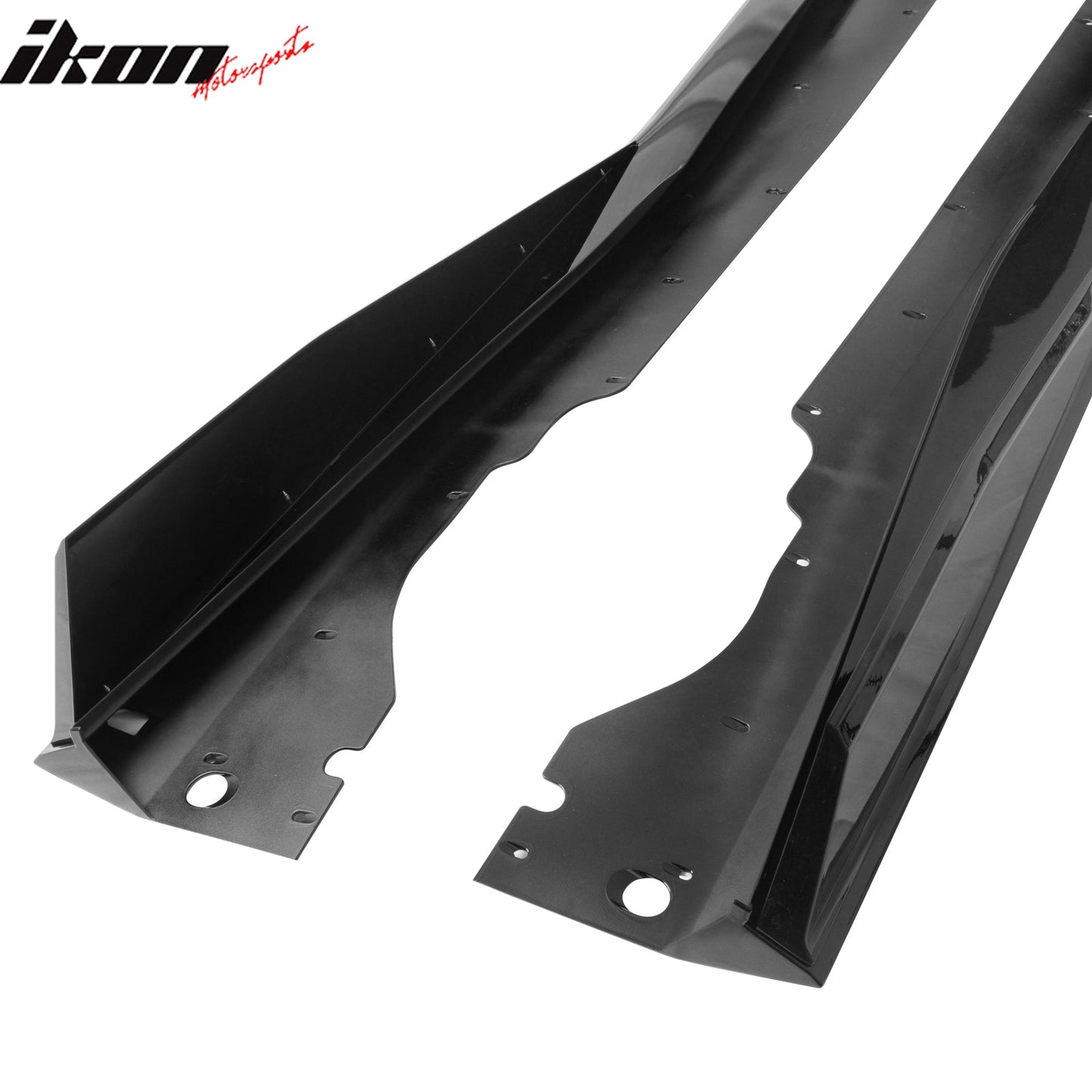 2020-2025 Chevy Corvette C8 IKON V1 B Style Gloss Black Side Skirts PP