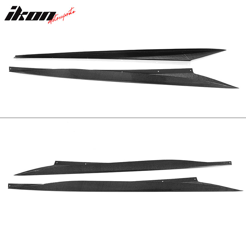2020-2025 Chevy Corvette C8 Z51 Style Carbon Fiber CF Side Skirts 2PCS