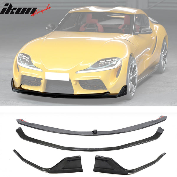 2020-2025 Toyota GR Supra A90 MZ Speed Front Bumper Lip Gloss Carbon Fiber