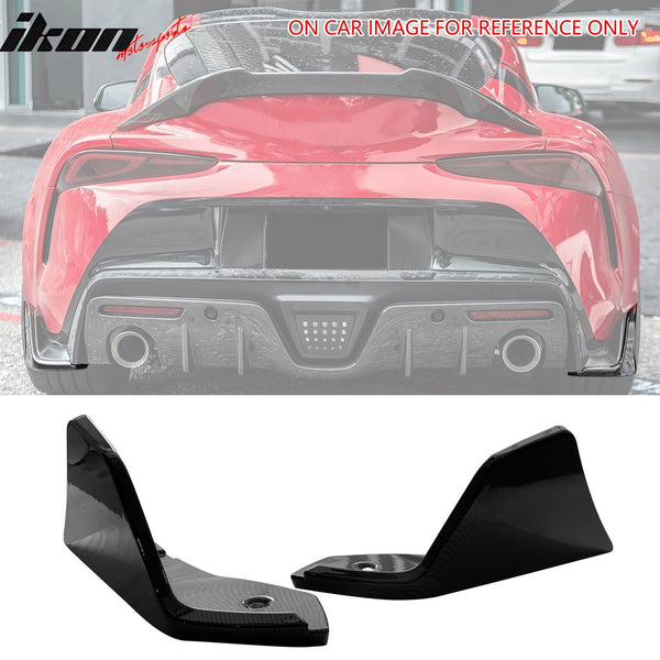 2020-2025 Toyota GR Supra A90 Rear Bumper Splitters AG Carbon Fiber Print