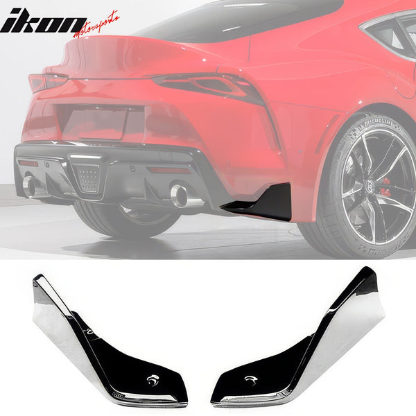 2020-2025 Toyota GR Supra A90 Rear Bumper Splitters AG Gloss Black Aprons