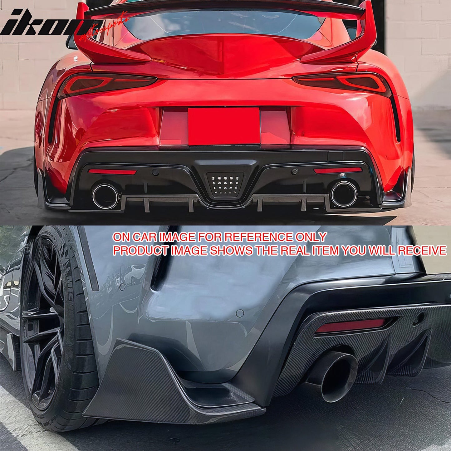 2020-2025 Toyota GR Supra Rear Bumper Splitters AG Gloss Black Aprons
