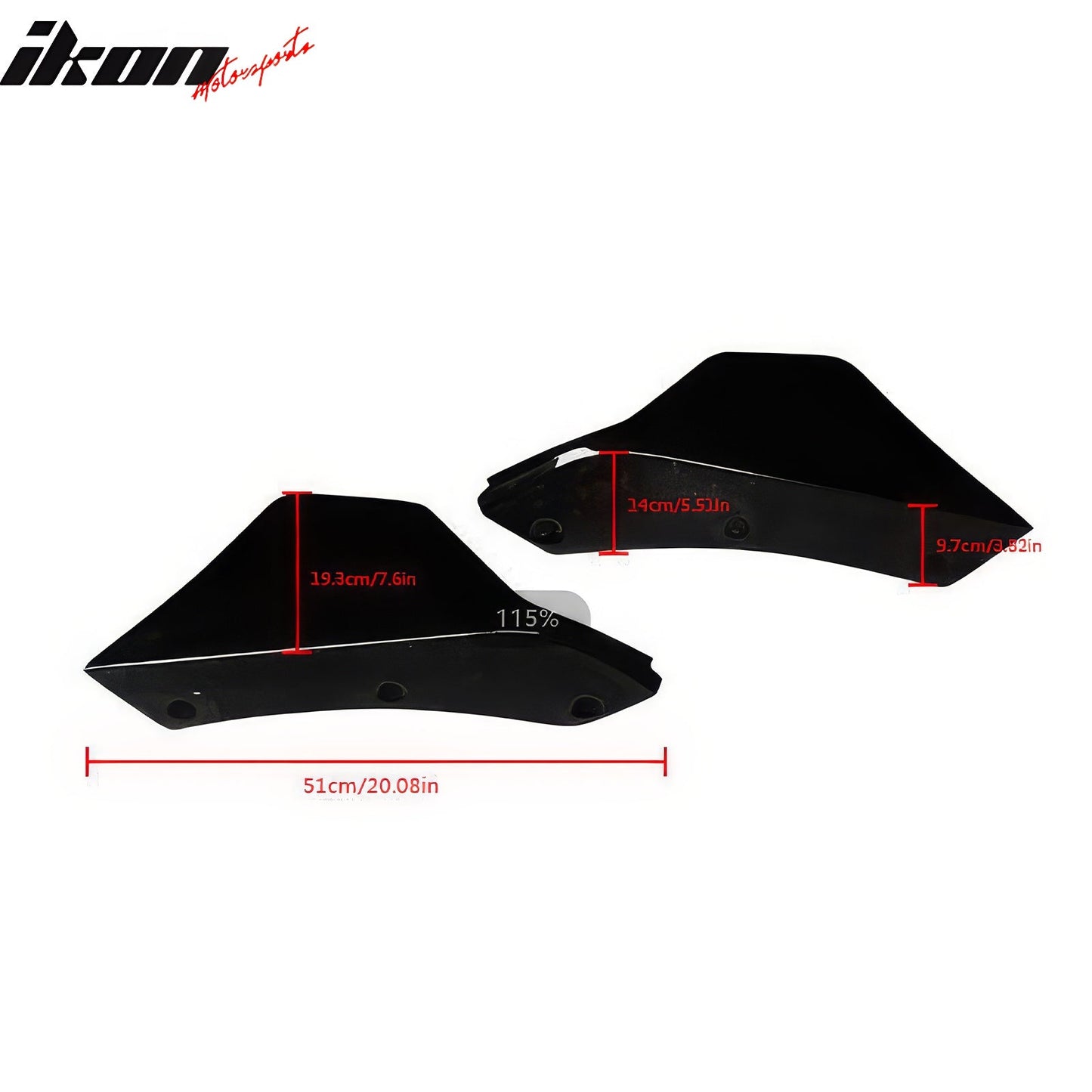2020-2025 Toyota GR Supra Rear Bumper Splitters AG Gloss Black Aprons