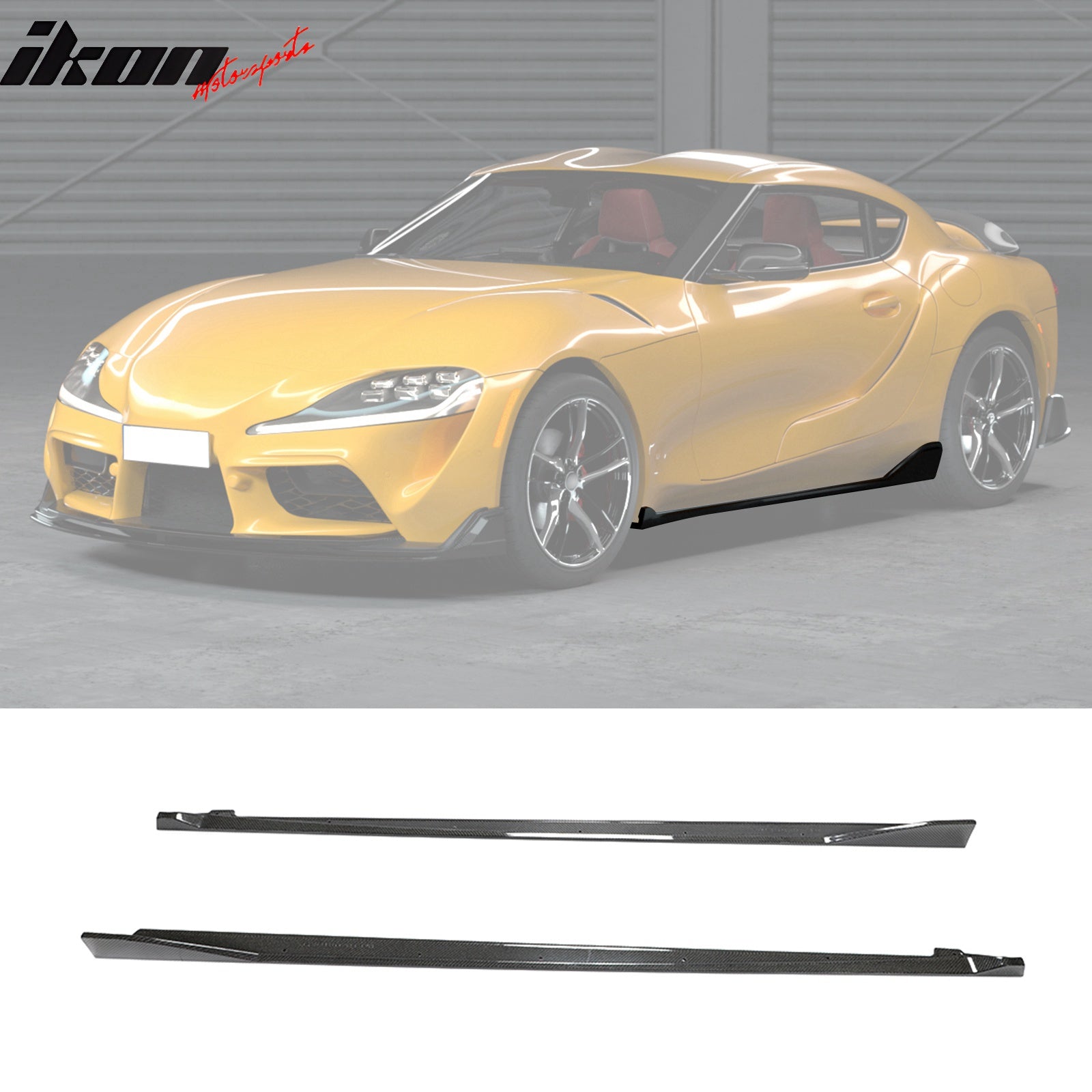 2020-2025 Toyota GR Supra A90 MZ Speed Side Skirts Gloss Carbon Fiber ...
