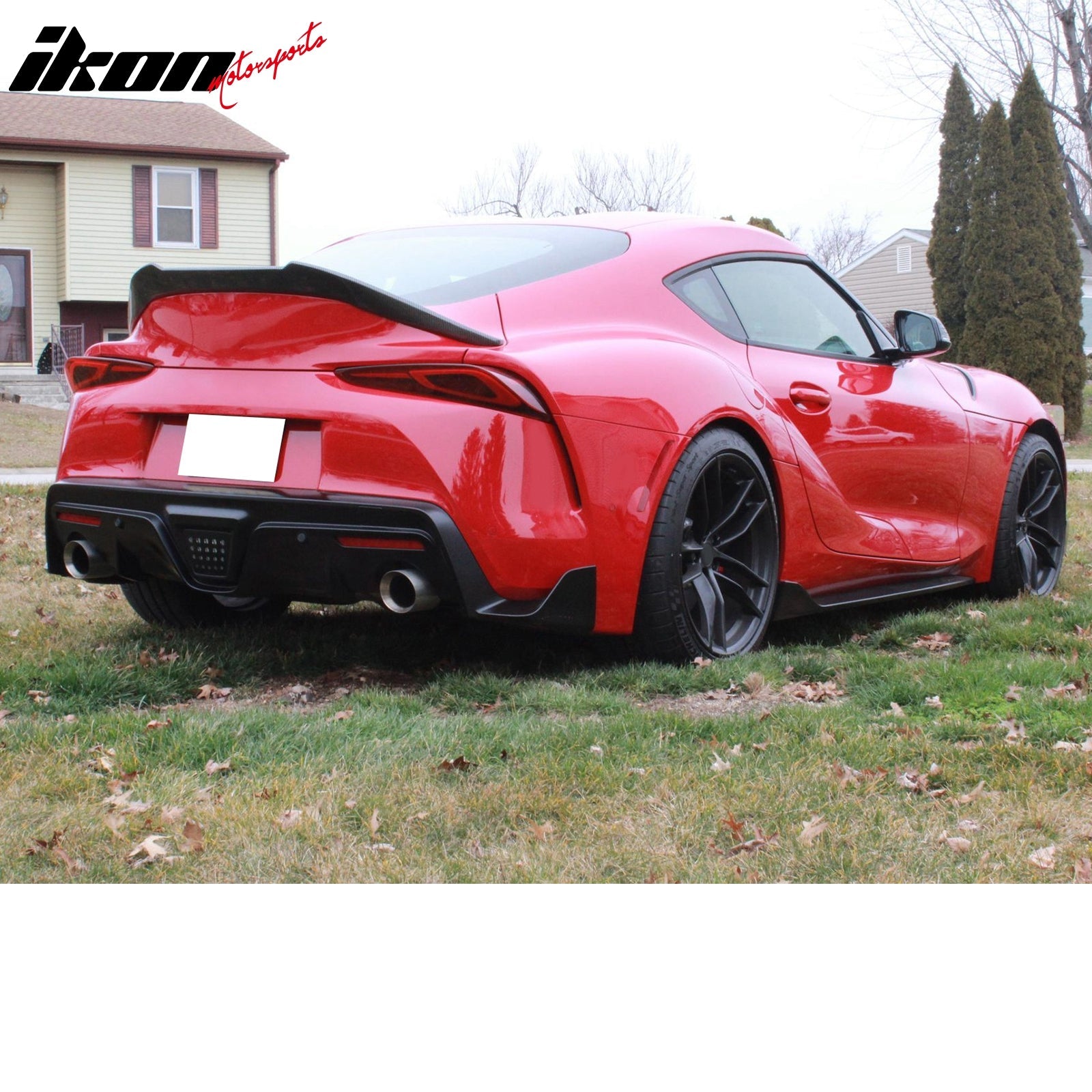 2020-2025 Toyota GR Supra Trunk Spoiler V Style Carbon Fiber Print Wing