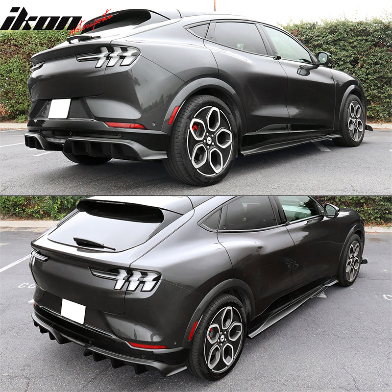 2021-2024 Ford Mustang Mach-E GT Matte Black Rear Bumper Lip Diffuser