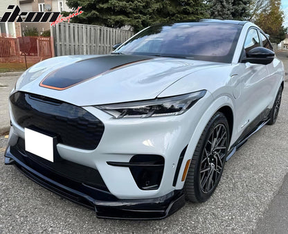 2021-2024 Ford Mustang Mach-E Gloss Black Side Skirts Rocker Panel PP