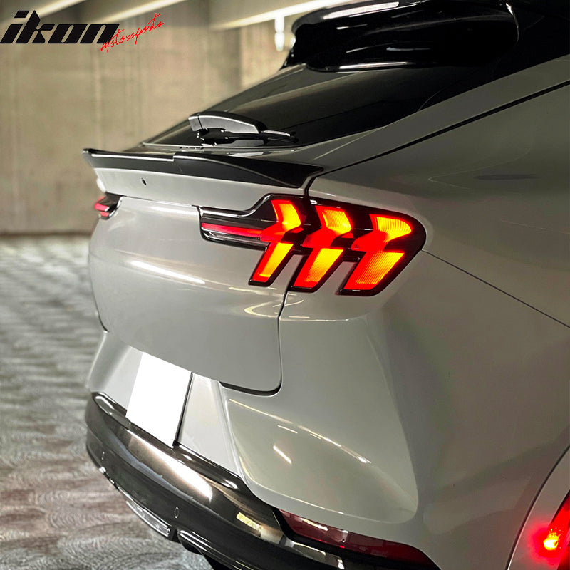 2021-2025 Ford Mustang Mach-E IK1 Style Unpainted Trunk Spoiler ABS