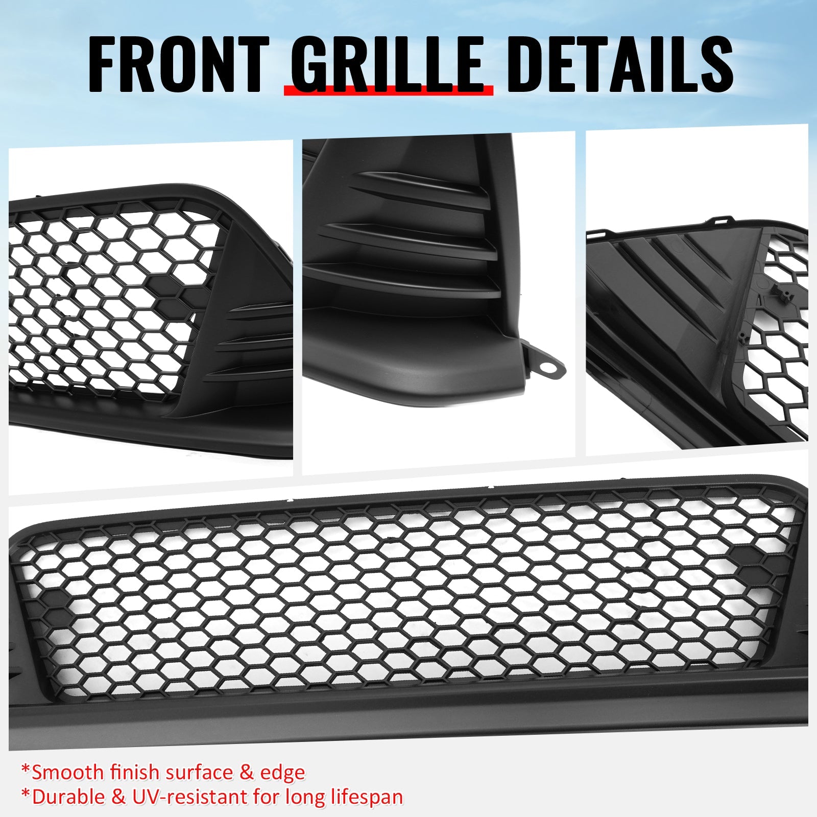 2022-2024 Honda Civic Matte Black Type R Front Bumper Lower Grille PP