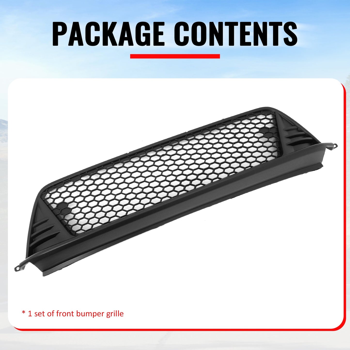2022-2024 Honda Civic Matte Black Type R Front Bumper Lower Grille PP