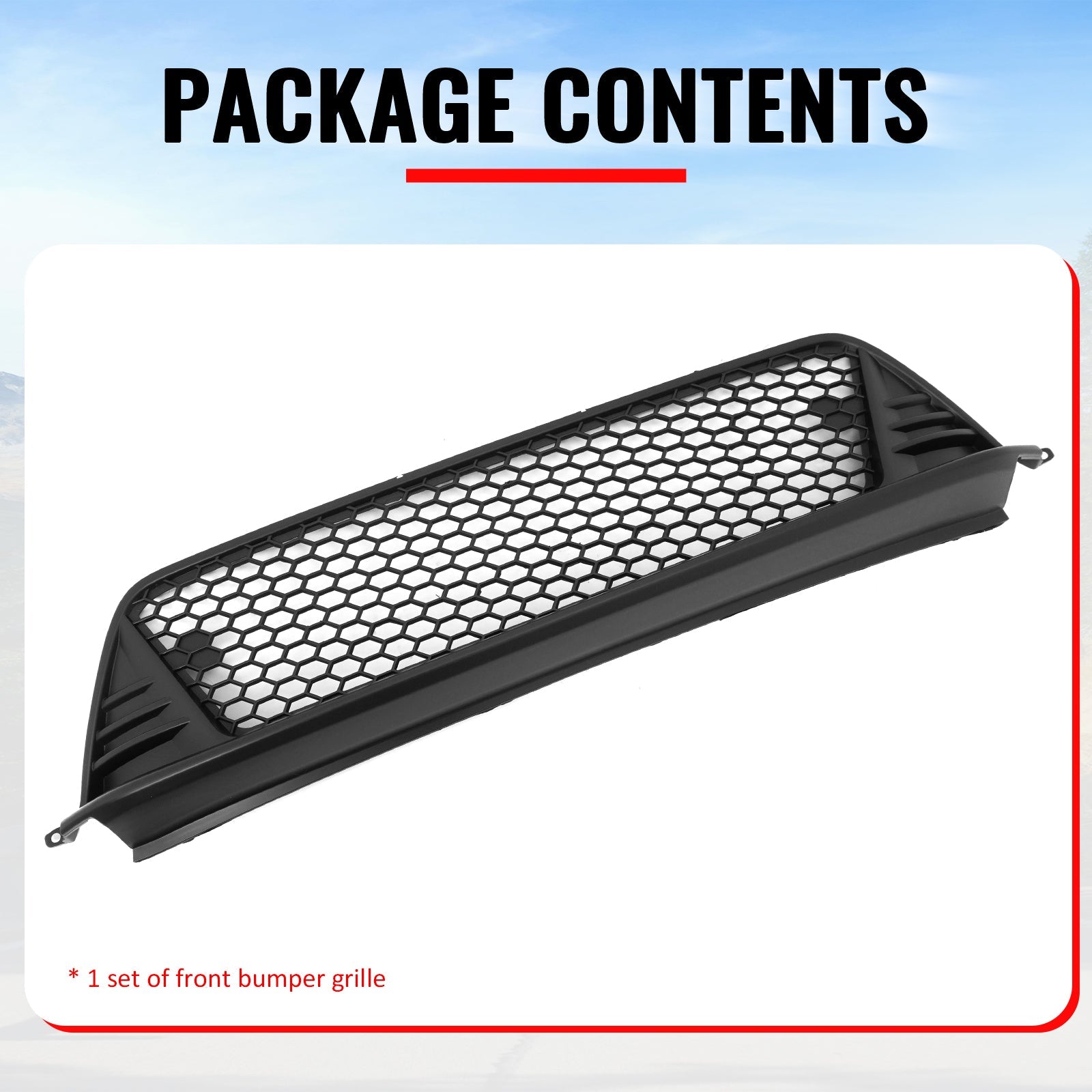2022-2024 Honda Civic Matte Black Type R Front Bumper Lower Grille PP