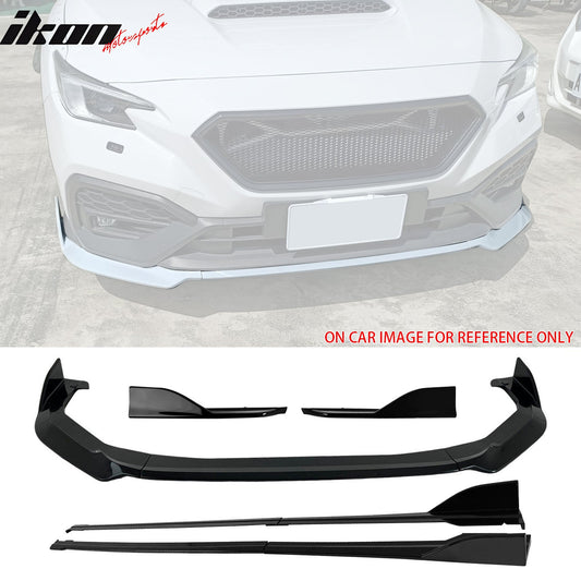 2022-2025 Subaru WRX D Gloss Black Front Rear Bumper Lip Corner Aprons