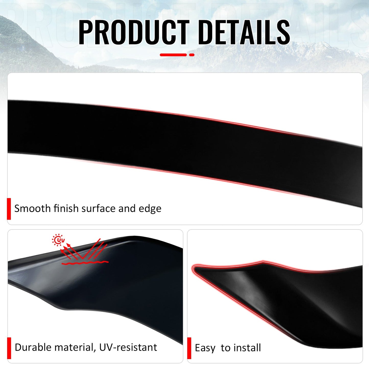 2022-2025 Subaru WRX VB 5th DTO Style Primer Black Trunk Spoiler ABS