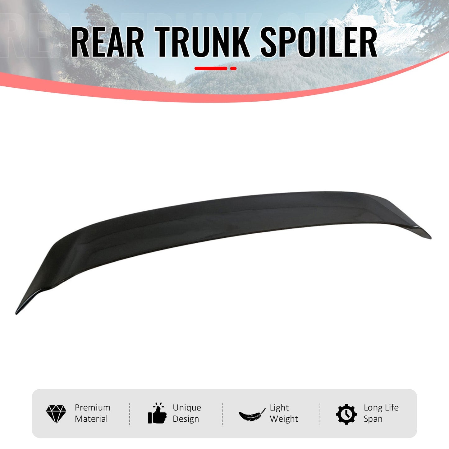 2022-2025 Subaru WRX VB 5th DTO Style Gloss Black Trunk Spoiler ABS