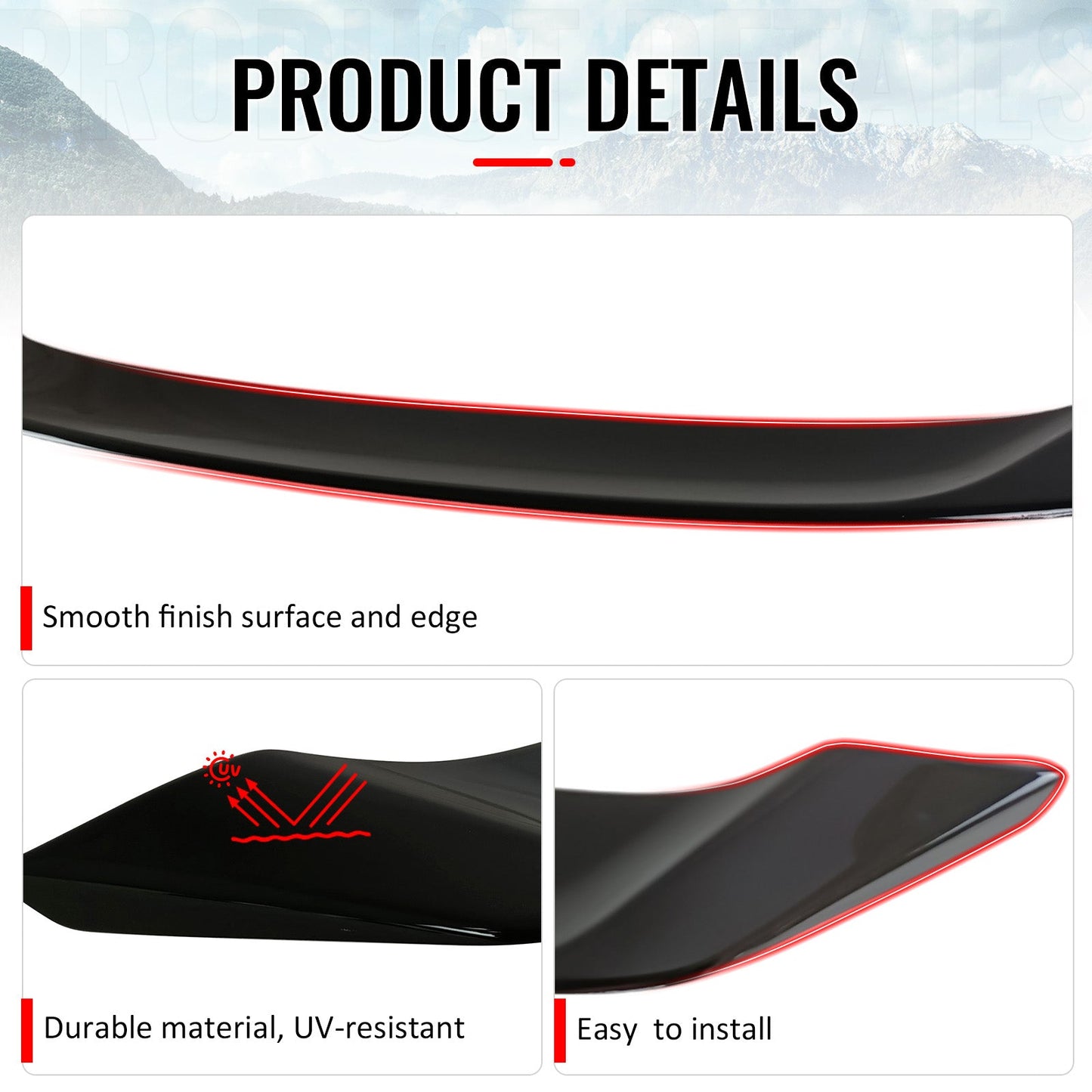 2022-2025 Subaru WRX VB 5th DTO Style Gloss Black Trunk Spoiler ABS