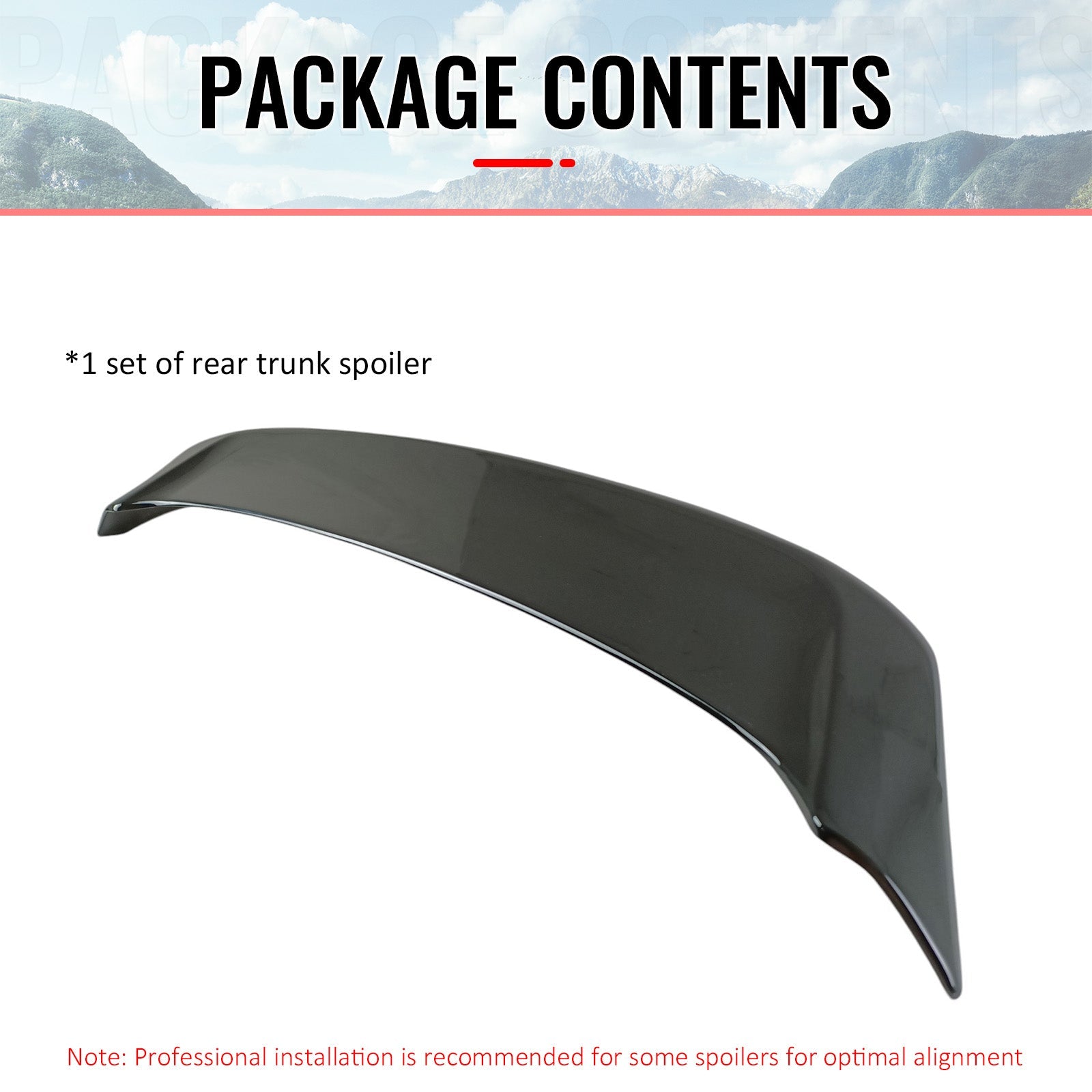 2022-2025 Subaru WRX VB 5th DTO Style Gloss Black Trunk Spoiler ABS