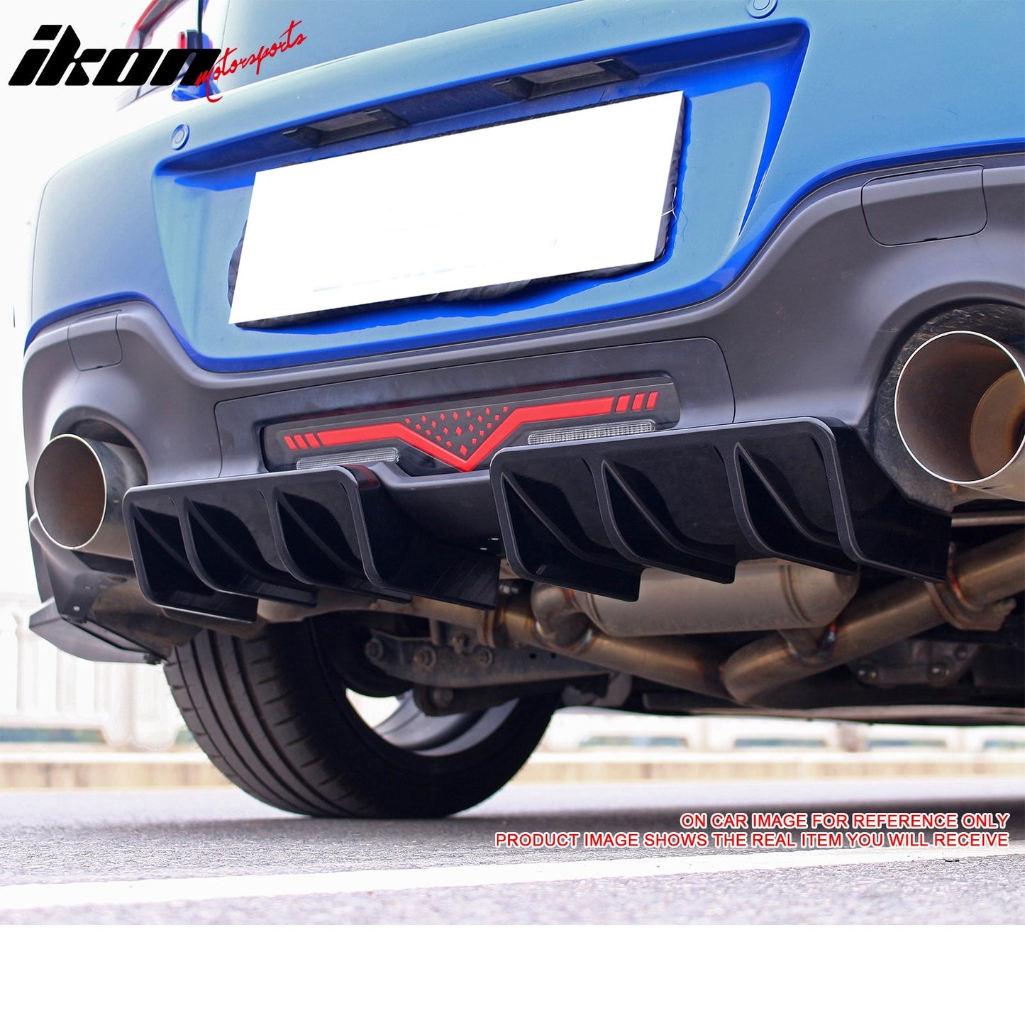 2022-2026 Subaru BRZ&Toyota GR86 JDM Carbon Fiber Print Black Rear Diffuser
