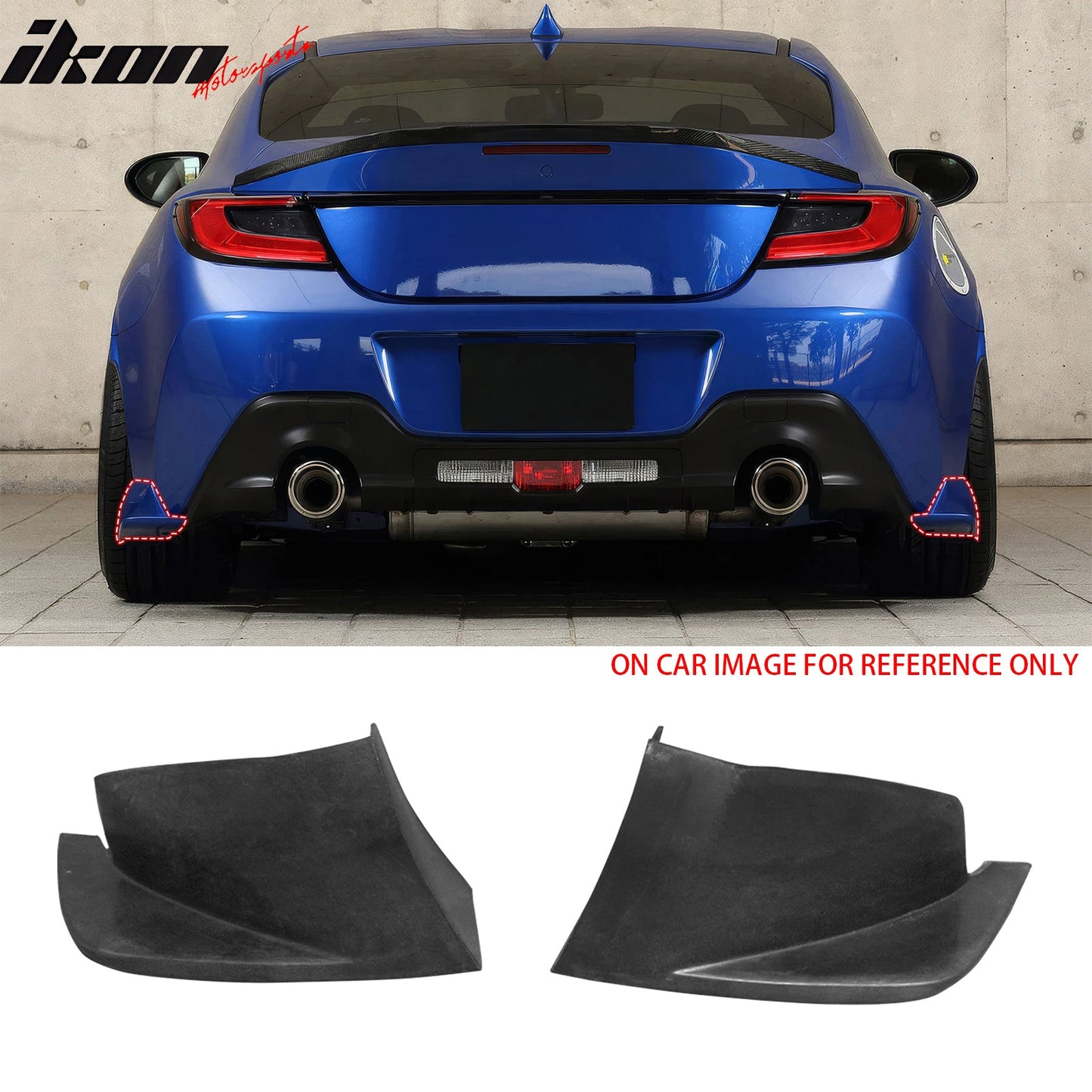 2022-2026 Subaru BRZ& Toyota GR86 CS Style Rear Bumper Spats PU Pair