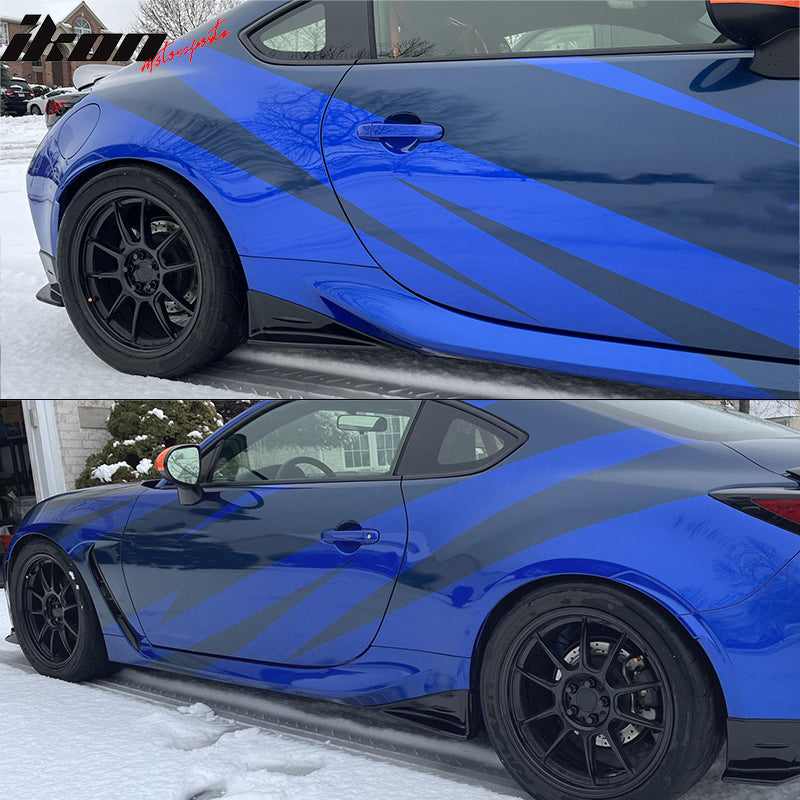 2022-2026 Subaru BRZ Toyota GR86 STI Style Side Skirt Strakes PP 2PCS