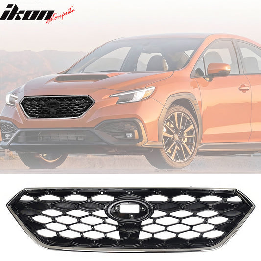 2022-2025 Subaru WRX JDM1 Style Gloss Black Chrome Frame Front Grille