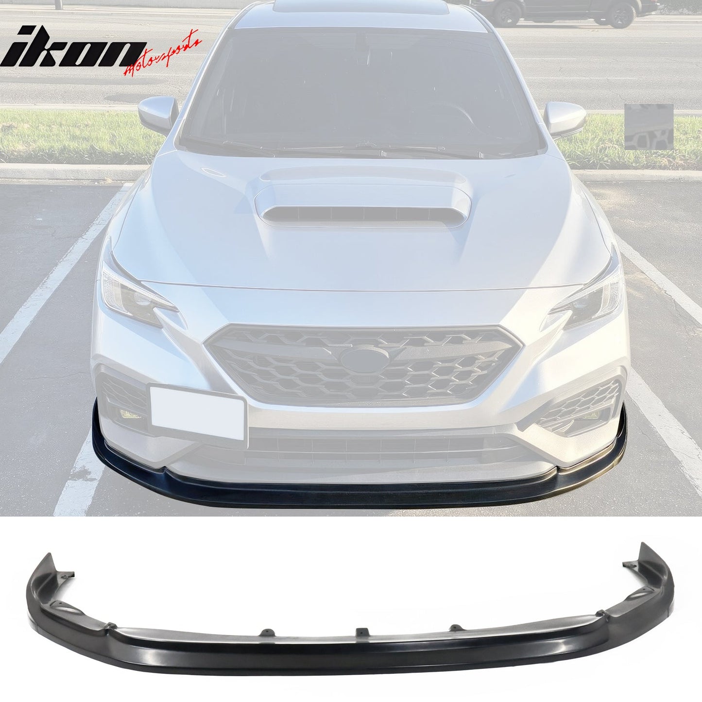 2022-2025 Subaru WRX CS Style Unpainted Black Front Bumper Lip PU