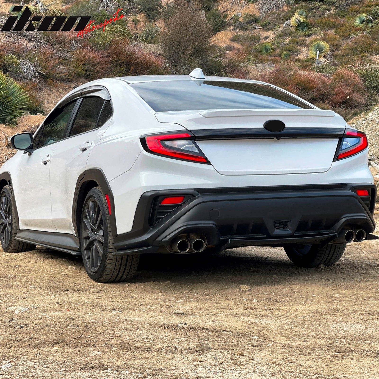 2022-2025 Subaru WRX Unpainted Black STI Style Rear Bumper Lip PP