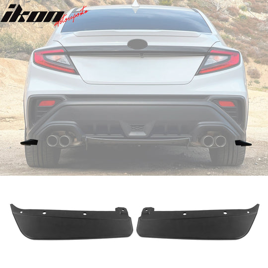 2022-2025 Subaru WRX Unpainted Black STI Style Rear Spats Splitters PP