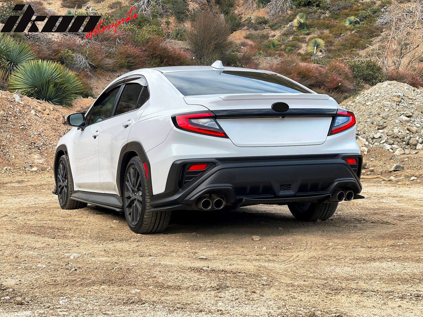 2022-2025 Subaru WRX Unpainted Black STI Style Rear Spats Splitters PP