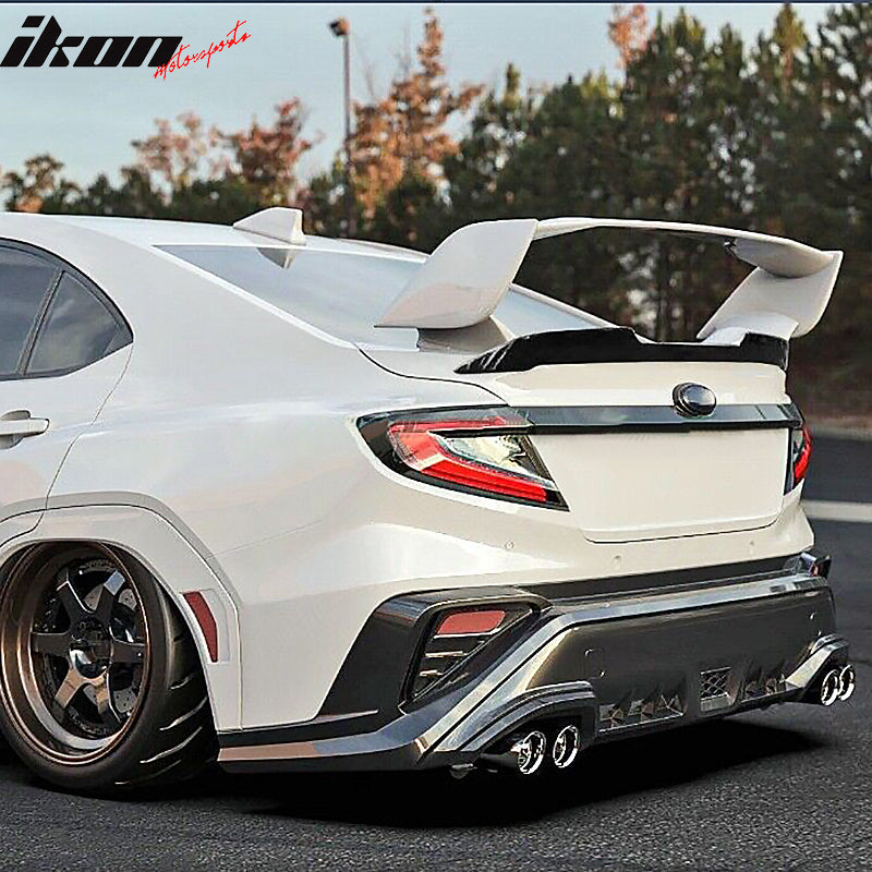 2022-2025 Subaru WRX 5th V2 Style Painted #D4S Black Trunk Spoiler ABS