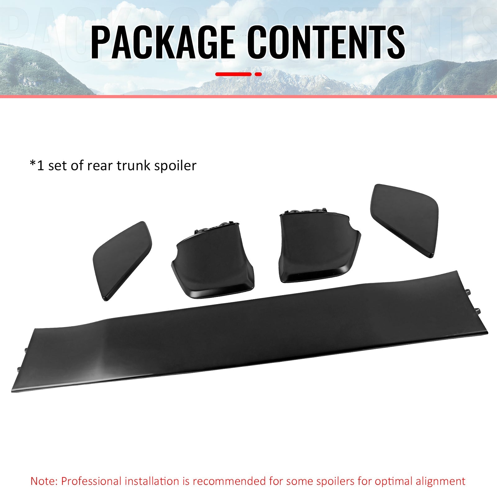 2022-2025 Subaru WRX VB Sedan STI Style Unpainted 5PCS Trunk Spoiler