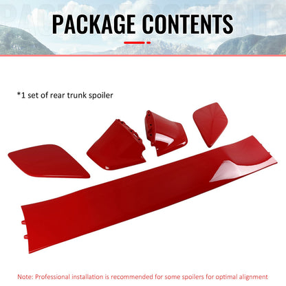 2022-2025 Subaru WRX VB STI Style Painted #DCK Red 5PCS Trunk Spoiler