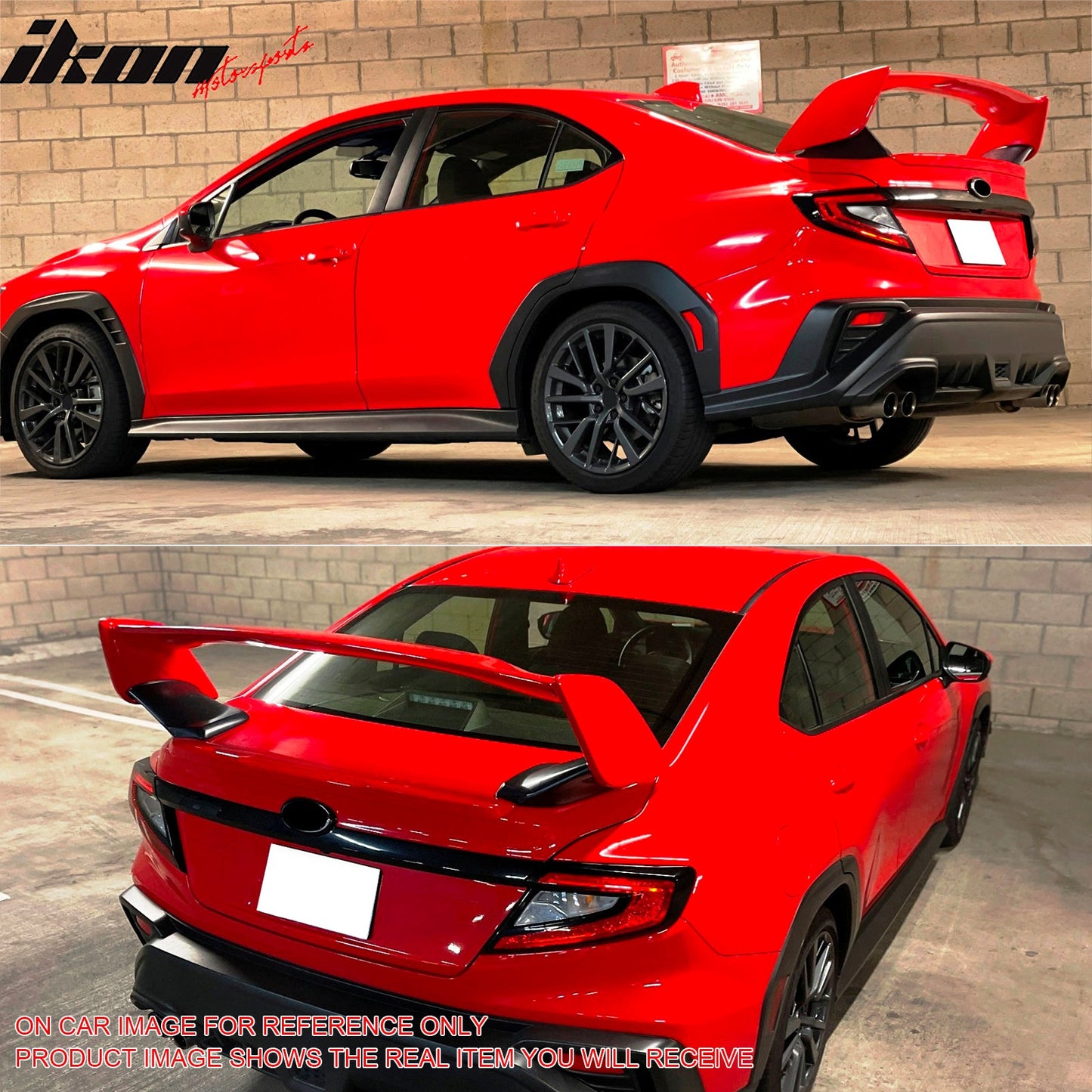 2022-2025 Subaru WRX VB STI Style Painted #DCK Red 5PCS Trunk Spoiler