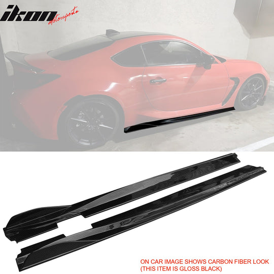 2022-2026 Toyota GR86 Subaru BRZ V2 Side Skirts Carbon Fiber Print ABS