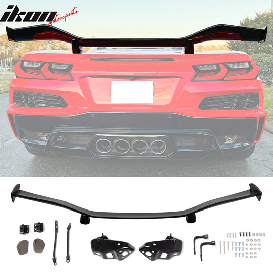 2023-2025 Chevrolet Corvette C8 Z07 Style Pearl Black Trunk Spoiler