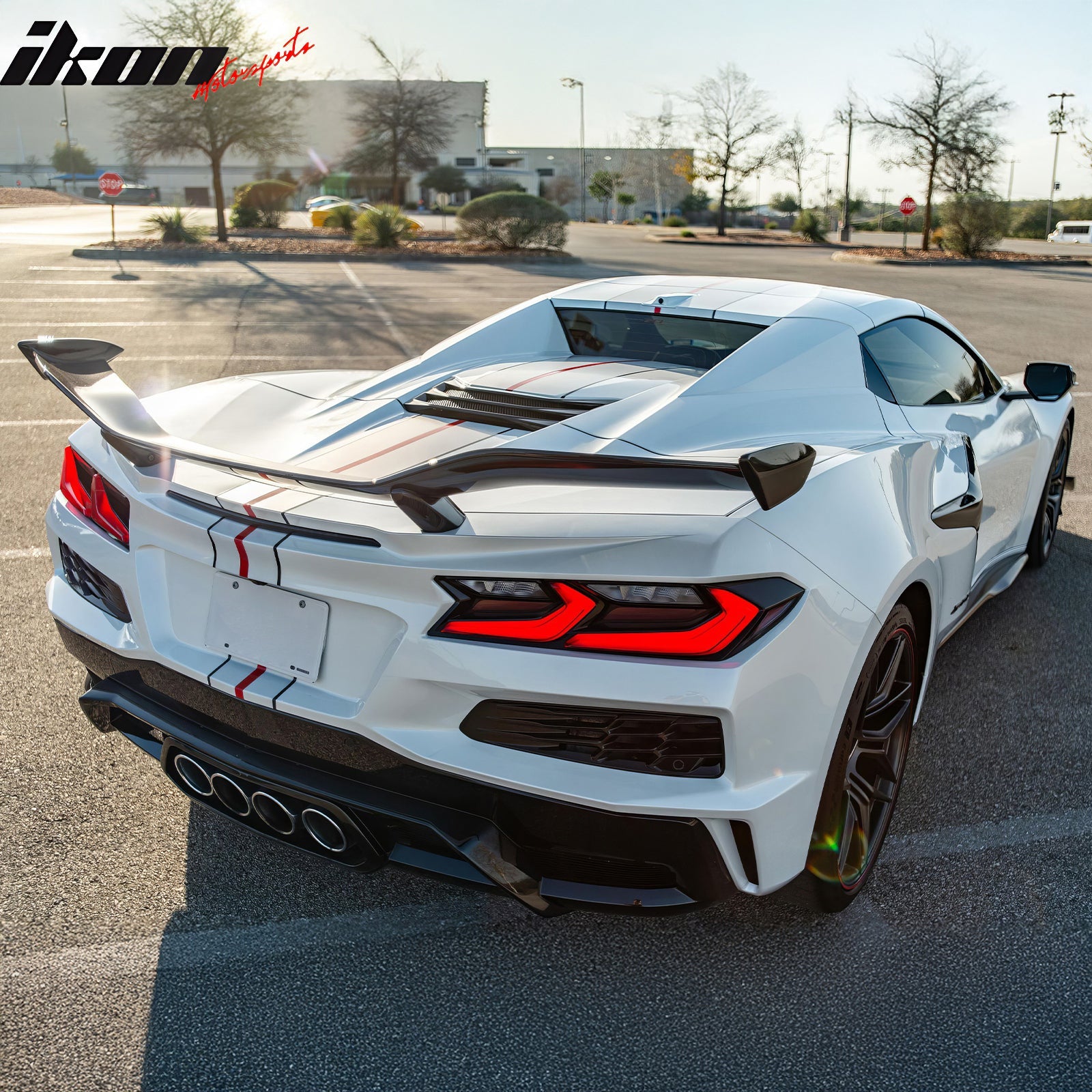 2023-2025 Chevrolet Corvette C8 Z07 Style Pearl Black Trunk Spoiler