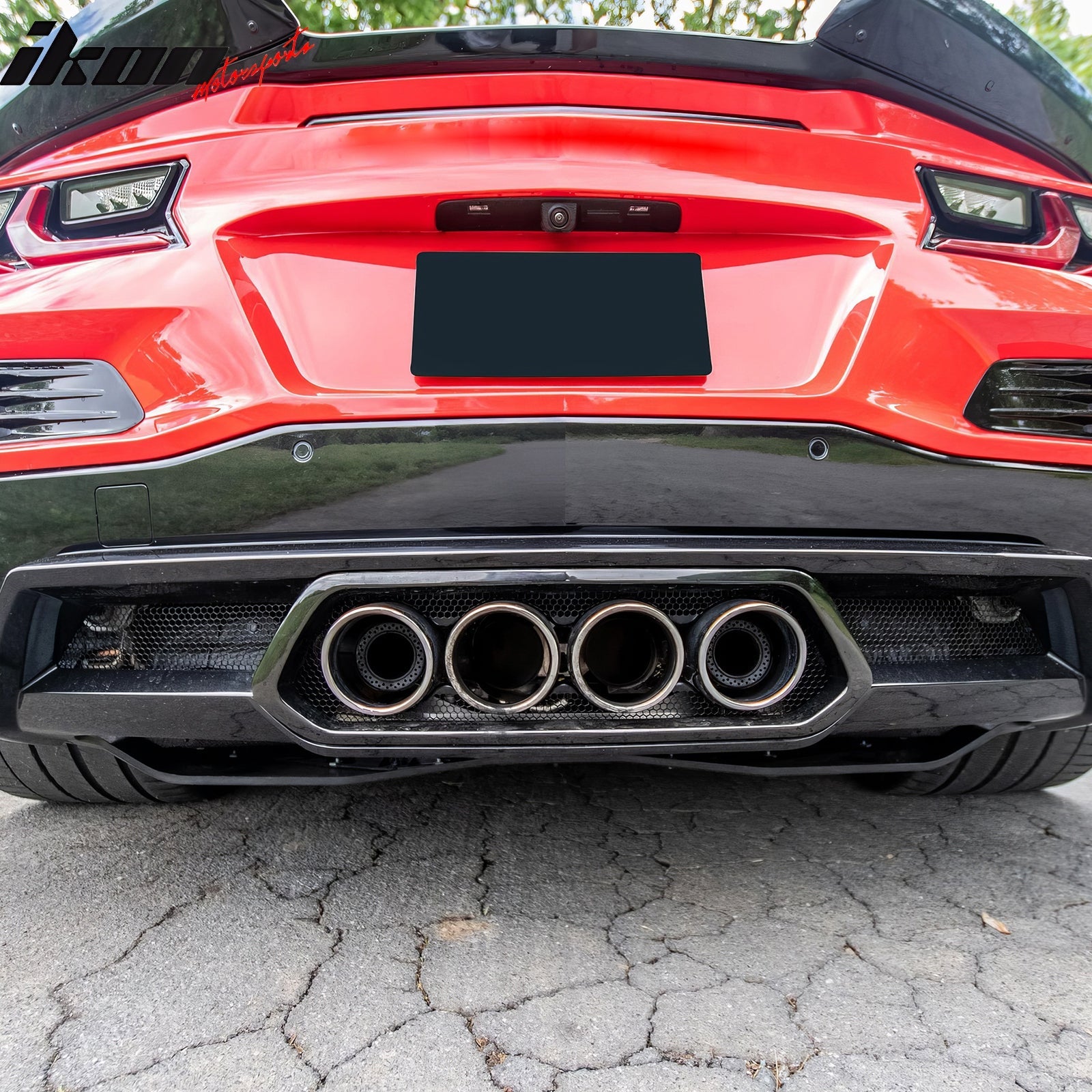 2023-2025 Chevy Corvette C8 OE Style Silver Exhaust Tips Grilles Iron