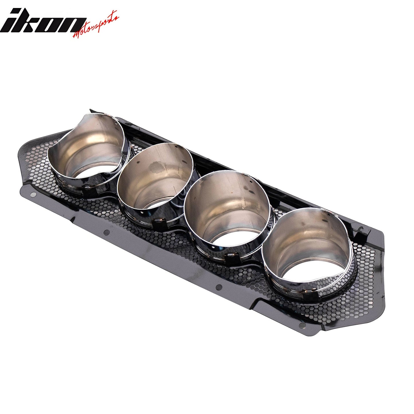 2023-2025 Chevy Corvette C8 OE Style Silver Exhaust Tips Grilles Iron