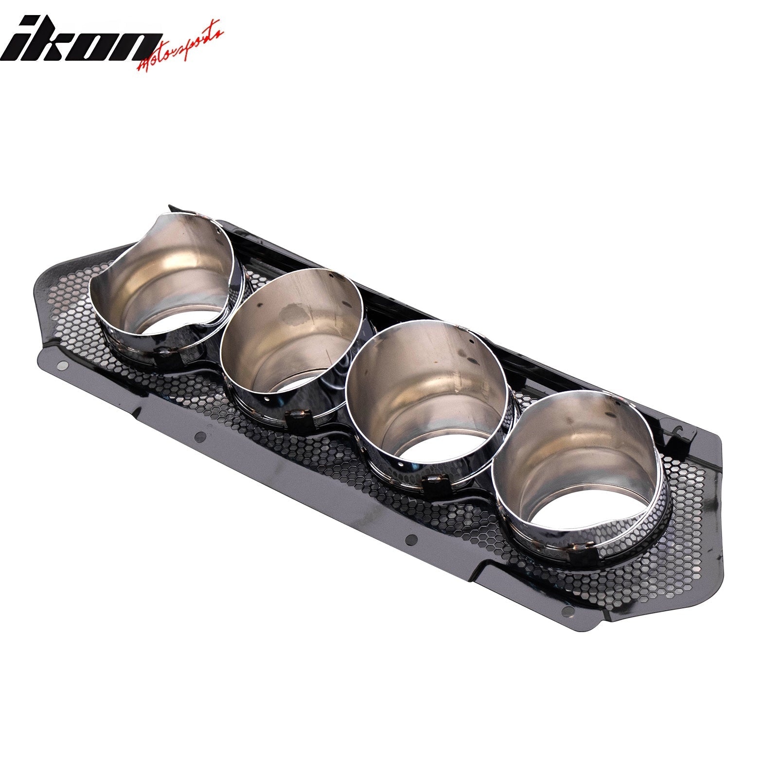 2023-2025 Chevy Corvette C8 OE Style Silver Exhaust Tips Grilles Iron