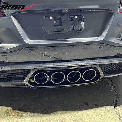 2023-2025 Chevy Corvette C8 OE Style Black Exhaust Tips Grilles Iron