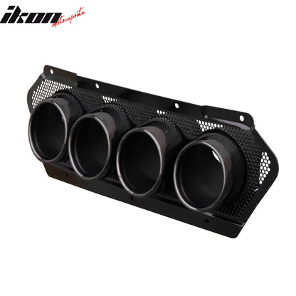 2023-2025 Chevy Corvette C8 OE Style Black Exhaust Tips Grilles Iron