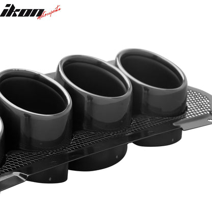 2023-2025 Chevy Corvette C8 OE Style Black Exhaust Tips Grilles Iron