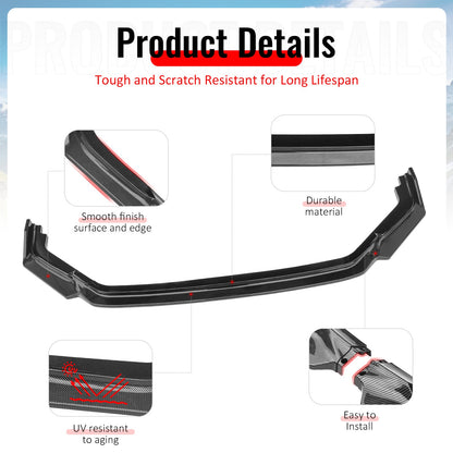 2023-2025 Honda Civic Type R Carbon Fiber Print Front Bumper Lip ABS