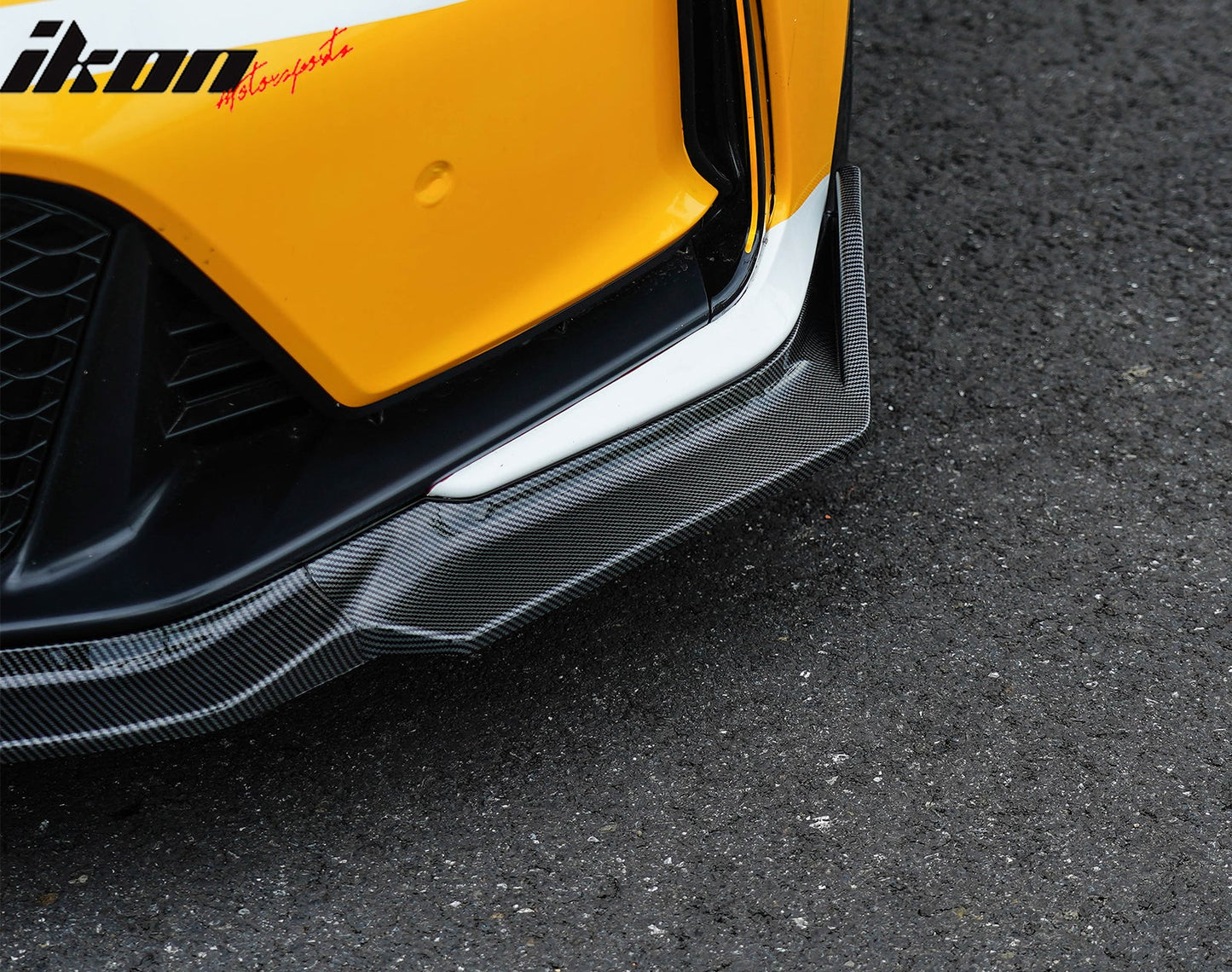 2023-2025 Honda Civic Type R Carbon Fiber Print Front Bumper Lip ABS
