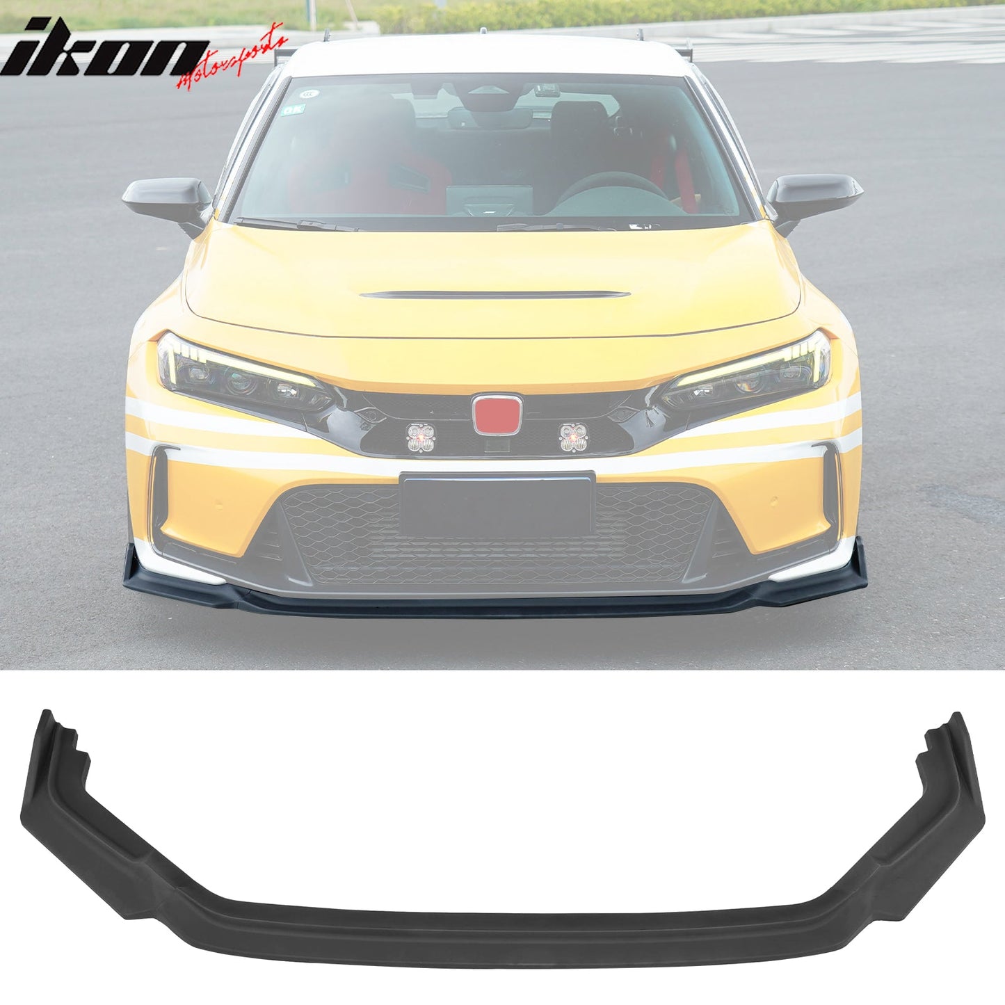 2023-2025 Honda Civic FL5 Type R Matte Black Front Bumper Lip ABS 3PCS